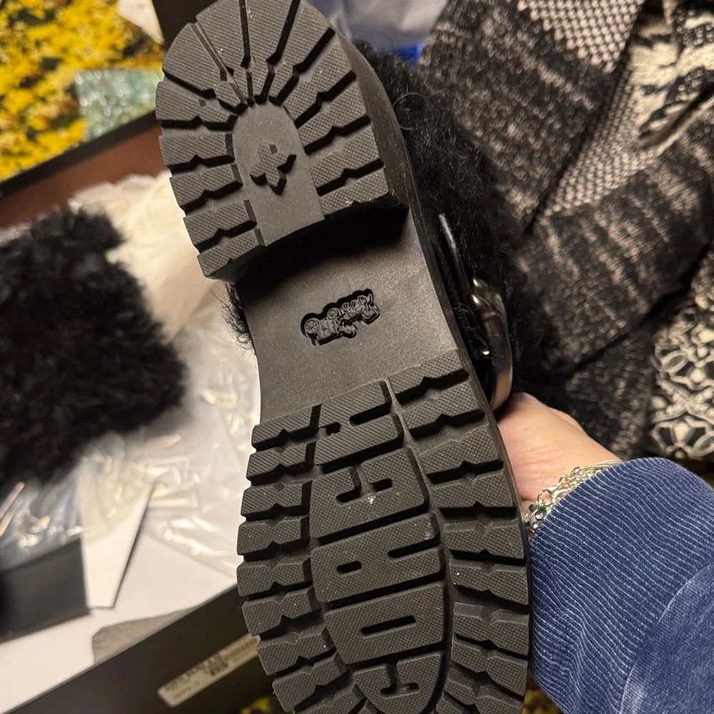 Coach Women's Black Fur Boots - Picture 4 of 8